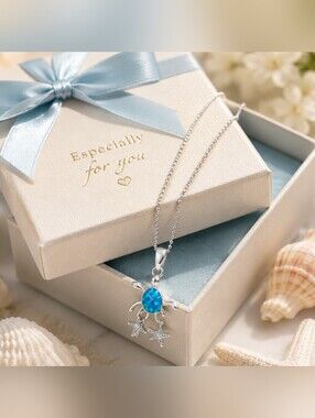 Aloha Element Sea Turtle Family Pendant Necklace
